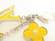 Photo8: LOUIS VUITTON Yellow Silver Bag Charm Key Holder Sac Fleures du epi #9014