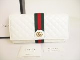 Photo: GUCCI Double G White Leather Flap Long Wallet #9017