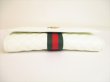 Photo5: GUCCI Double G White Leather Flap Long Wallet #9017