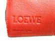 Photo10: LOEWE Anagram Red Brown Leather Bifold Wallet Compact Wallet #9019