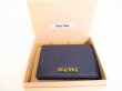 Photo12: miumiu Navy Blue Leather Madras Bifold Wallet Compact Wallet #9038