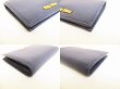 Photo7: miumiu Navy Blue Leather Madras Bifold Wallet Compact Wallet #9038