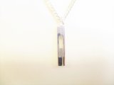 Photo: GUCCI Sterling Silver Ag925 Cut out G Necklace #9039