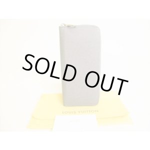 Photo: LOUIS VUITTON Taiga Gray Leather Zippey Wallet Vertical #9046