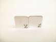 Photo2: LOUIS VUITTON Silver Stainless Steel Champs Elysees Cufflinks Cuffs #9053