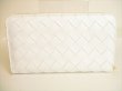 Photo2: BOTTEGA VENETA Intrecciato White Leather Round Zip Wallet Purse #9055