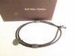 Photo1: BOTTEGA BENETA Intrecciato Dark Brown Leather Bangle Bracelet #9056