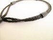 Photo3: BOTTEGA BENETA Intrecciato Dark Brown Leather Bangle Bracelet #9056