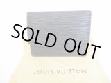 Photo: LOUIS VUITTON Epi Black Leather Trifold Card Holder #9057