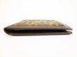 Photo5: FENDI Zucca Canvas Dark Brown Leather Bifold Wallet Compact Wallet #9061