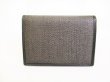 Photo2: BVLGARI Weekend Gray PVC Canvas Black Leather Business Card Case #9062