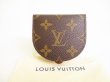 Photo1: LOUIS VUITTON Monogram Brown Leather Coin Purse Porto Monnaie Gousset #9063