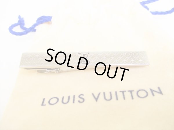 Photo1: LOUIS VUITTON Silver Steel Champs Elysees Tie Clips #9100