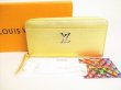 Photo1: LOUIS VUITTON Japan Limited Gold Leather Round Zip Wallet Zippy Lockme #9101