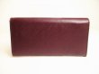 Photo2: Salvatore Ferragamo Gancini Gold H/W Bordeaux Leather Flap Wallet #9103