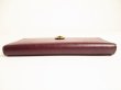 Photo6: Salvatore Ferragamo Gancini Gold H/W Bordeaux Leather Flap Wallet #9103