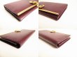 Photo7: Salvatore Ferragamo Gancini Gold H/W Bordeaux Leather Flap Wallet #9103