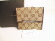 Photo1: GUCCI GG Brown Canvas Bifold Wallet Compact Wallet #9105