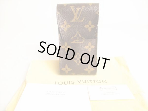 Photo1: LOUIS VUITTON Monogram Leather Brown Cigarette Cases #9108