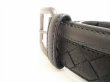 Photo12: BOTTEGA VENETA Black Leather Belt Waist Size 80-92 M #9111