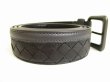 Photo3: BOTTEGA VENETA Black Leather Belt Waist Size 80-92 M #9111