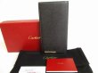 Photo1: Cartier Santos de Cartier Black Leather Bifold Long Bill Wallet #9115