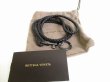 Photo1: BOTTEGA VENETA Intrecciato Black Leather Necklace Neckstrap #9116