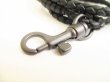 Photo9: BOTTEGA VENETA Intrecciato Black Leather Necklace Neckstrap #9116