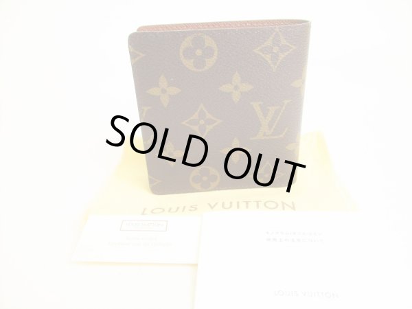 Photo1: LOUIS VUITTON Monogram Brown Leather Bifold Bill Wallet #9121