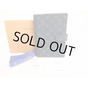 Photo: LOUIS VUITTON Monogram Mini Navy Blue Small Ring Agenda Cover #9124