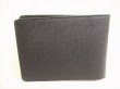 Photo2: LOUIS VUITTON Ardoise Black Taiga Leather Bifold Bill Wallet #9127