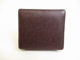 Photo: LOUIS VUITTON Taiga Bordeaux Leather Coin Purse Porto Monnaie Boite #9130