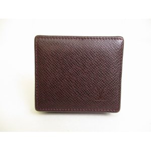 Photo: LOUIS VUITTON Taiga Bordeaux Leather Coin Purse Porto Monnaie Boite #9130