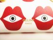 Photo10: CELINE White Red Leather Small Trifold Wallet Compact Wallet #9133