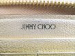 Photo10: Jimmy Choo Metal Stars Champagne Gold Leather Round Zip Wallet #9135