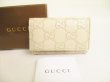 Photo1: GUCCI Guccissima Perl White Leather Gold H/W 6 Pics Key Cases #9136