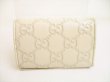 Photo2: GUCCI Guccissima Perl White Leather Gold H/W 6 Pics Key Cases #9136