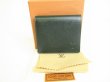 Photo1: LOUIS VUITTON Episea Green Taiga Leather Bifold Wallet #9138