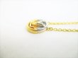 Photo3: LOUIS VUITTON Gold Silver LV Circle Medallion L TO V Necklace #9147