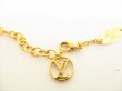 Photo7: LOUIS VUITTON Gold Silver LV Circle Medallion L TO V Necklace #9147