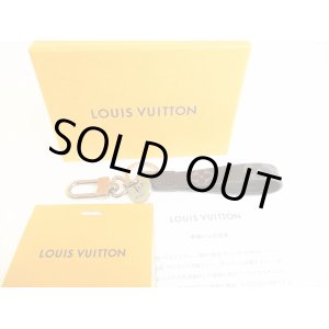 Photo: LOUIS VUITTON Monogram Eclipse Black Brass Key Holder Key Ring Dragonne #9152