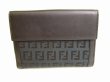 Photo2: FENDI Black Zucch Canvas Leather Bifold Wallet Compact Wallet #9162