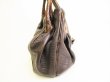 Photo4: FENDI Braided Handle Dark Brown Leather Zucca Spy Bag Hand Bag Purse #9172