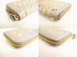 Photo7: Jimmy Choo Gold Metal Stars Gray Leather Round Zip Wallet FILIPA #9174