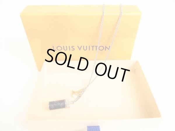 Photo1: LOUIS VUITTON Stainless Steel Monogram Eclipse Charms Necklace #9178