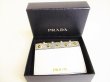 Photo12: PRADA White City Calf Leather Gold H/W Bifold Wallet Compact Wallet #9190