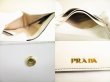 Photo9: PRADA White City Calf Leather Gold H/W Bifold Wallet Compact Wallet #9190