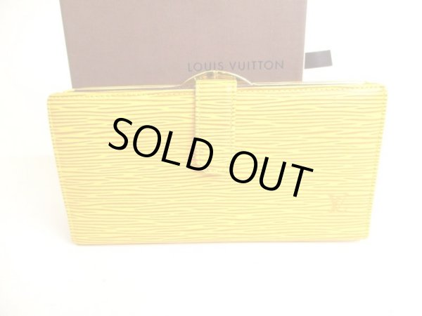 Photo1: LOUIS VUITTON Epi Yellow Leather Bifold Long Wallet Purse #9204