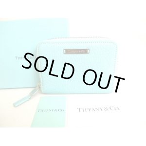 Photo: Tiffany & Co. Blue Leather Round Zip Coin Purse #9208