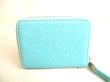 Photo2: Tiffany & Co. Blue Leather Round Zip Coin Purse #9208